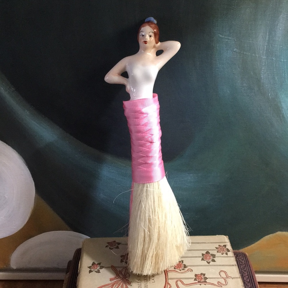 Ginger Hair Ceramic Brush Doll